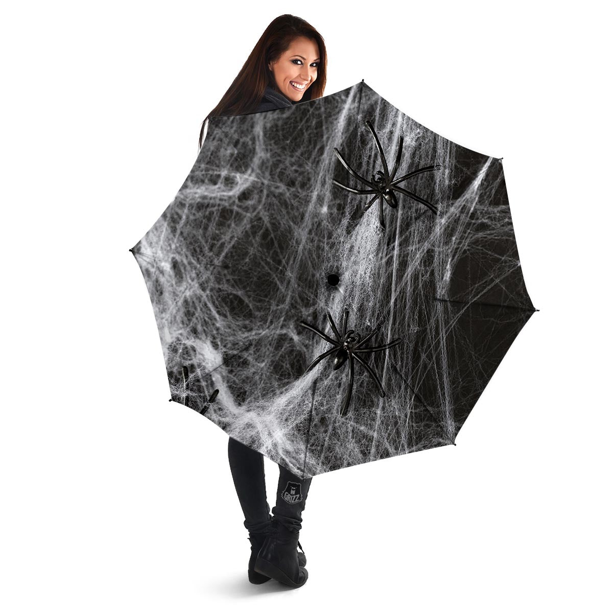 Cobweb And Toy Spiders Print Umbrella-grizzshop