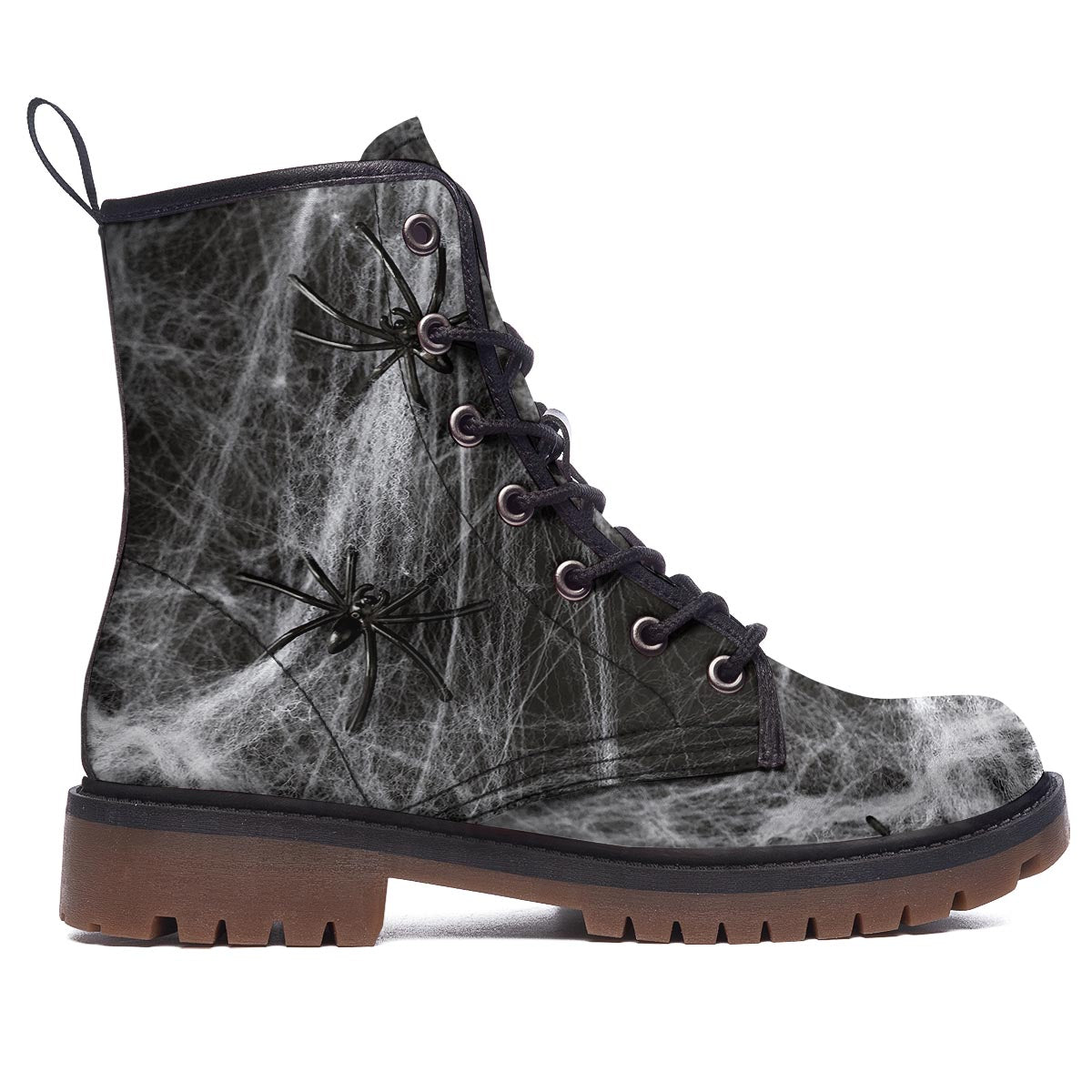 Cobweb And Toy Spiders Print Work Boots-grizzshop