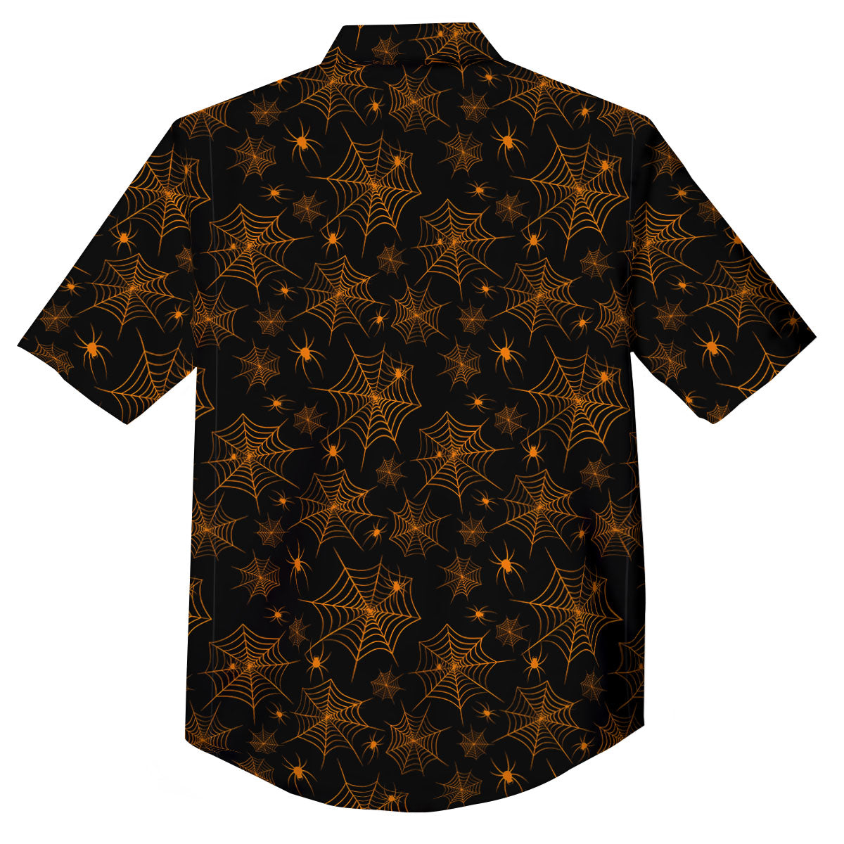 Cobweb Halloween Print Pattern Button Up Shirt-grizzshop