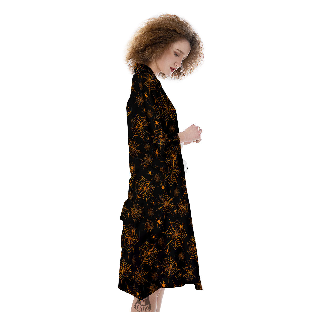 Cobweb Halloween Print Pattern Kimono-grizzshop