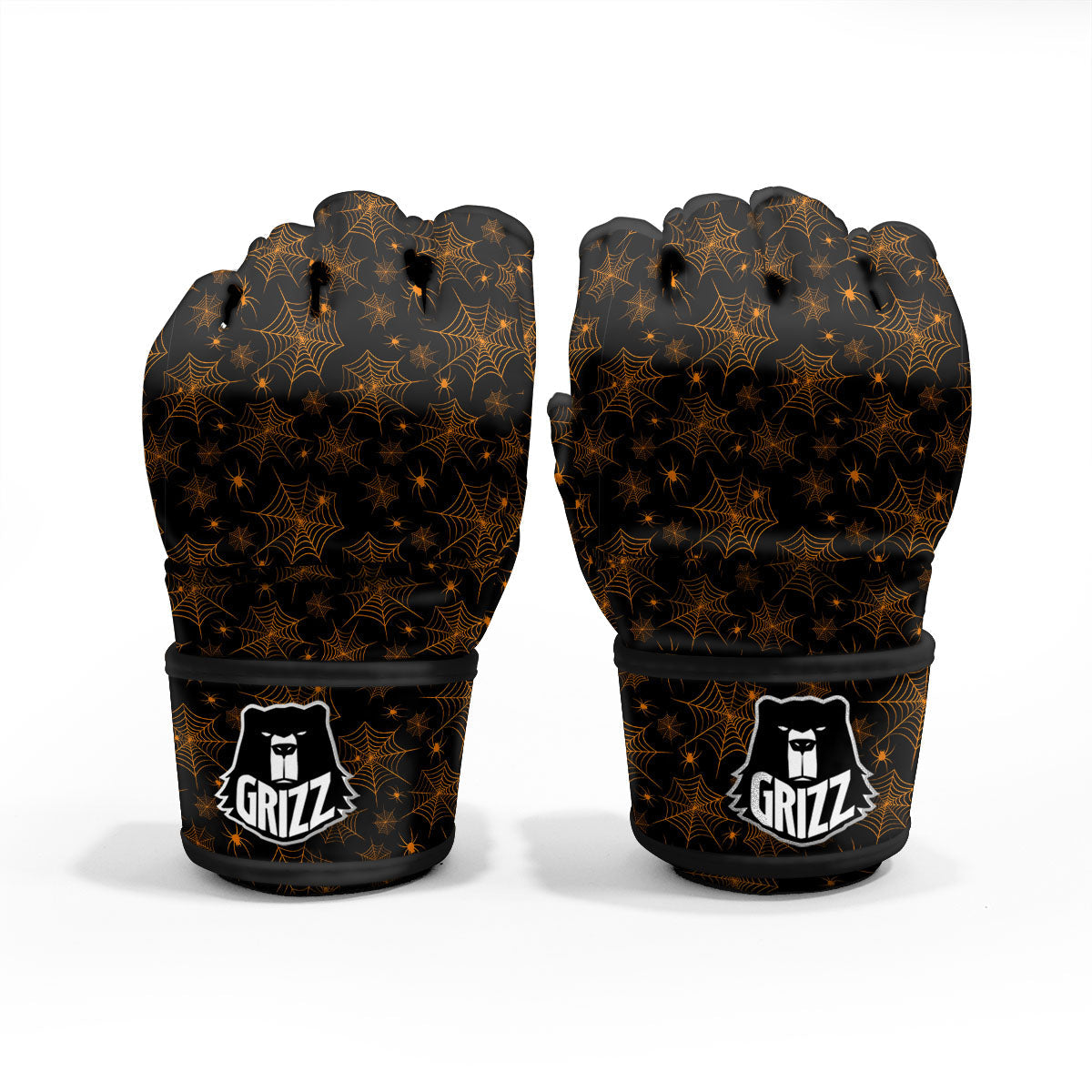 Cobweb Halloween Print Pattern MMA Gloves-grizzshop