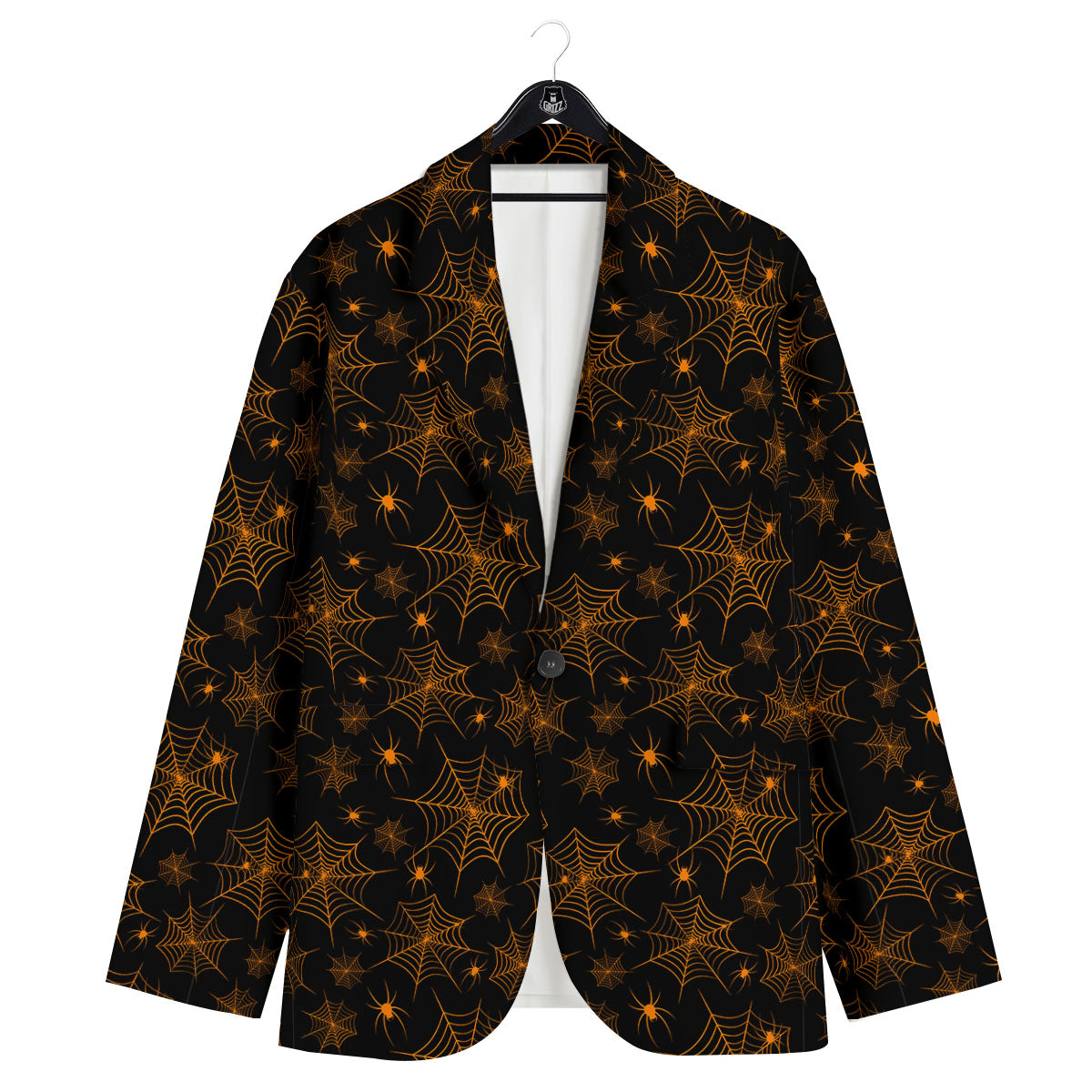 Cobweb Halloween Print Pattern Men's Sport Coat-grizzshop