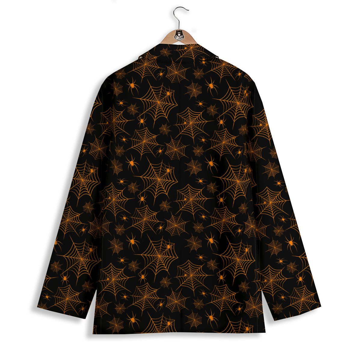 Cobweb Halloween Print Pattern Women's Blazer-grizzshop