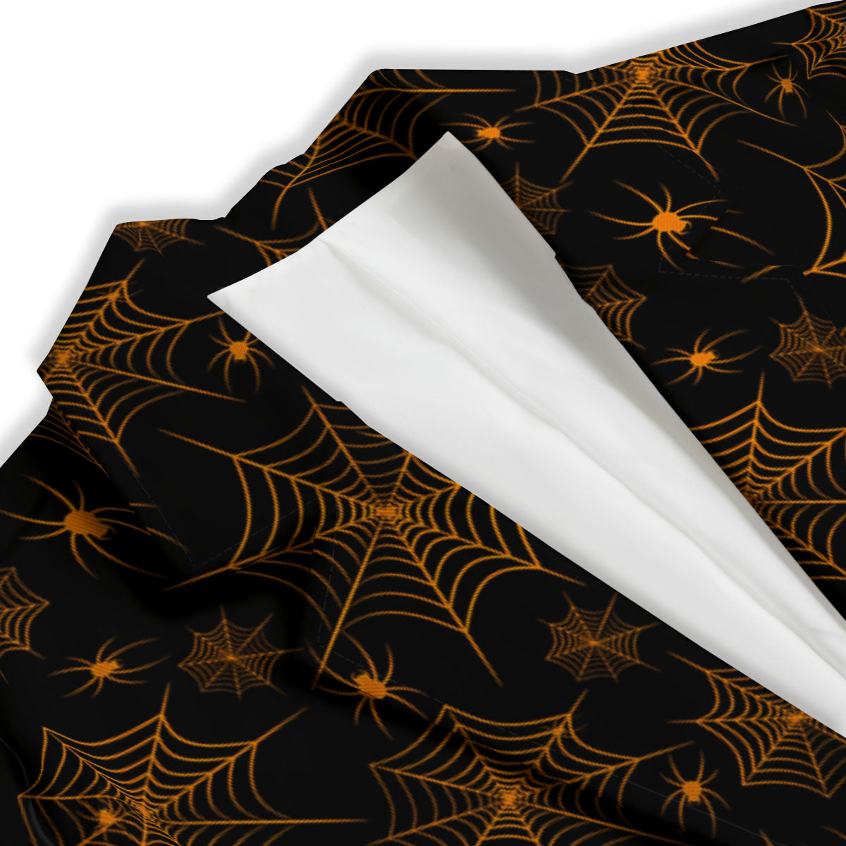 Cobweb Halloween Print Pattern Women's Blazer-grizzshop