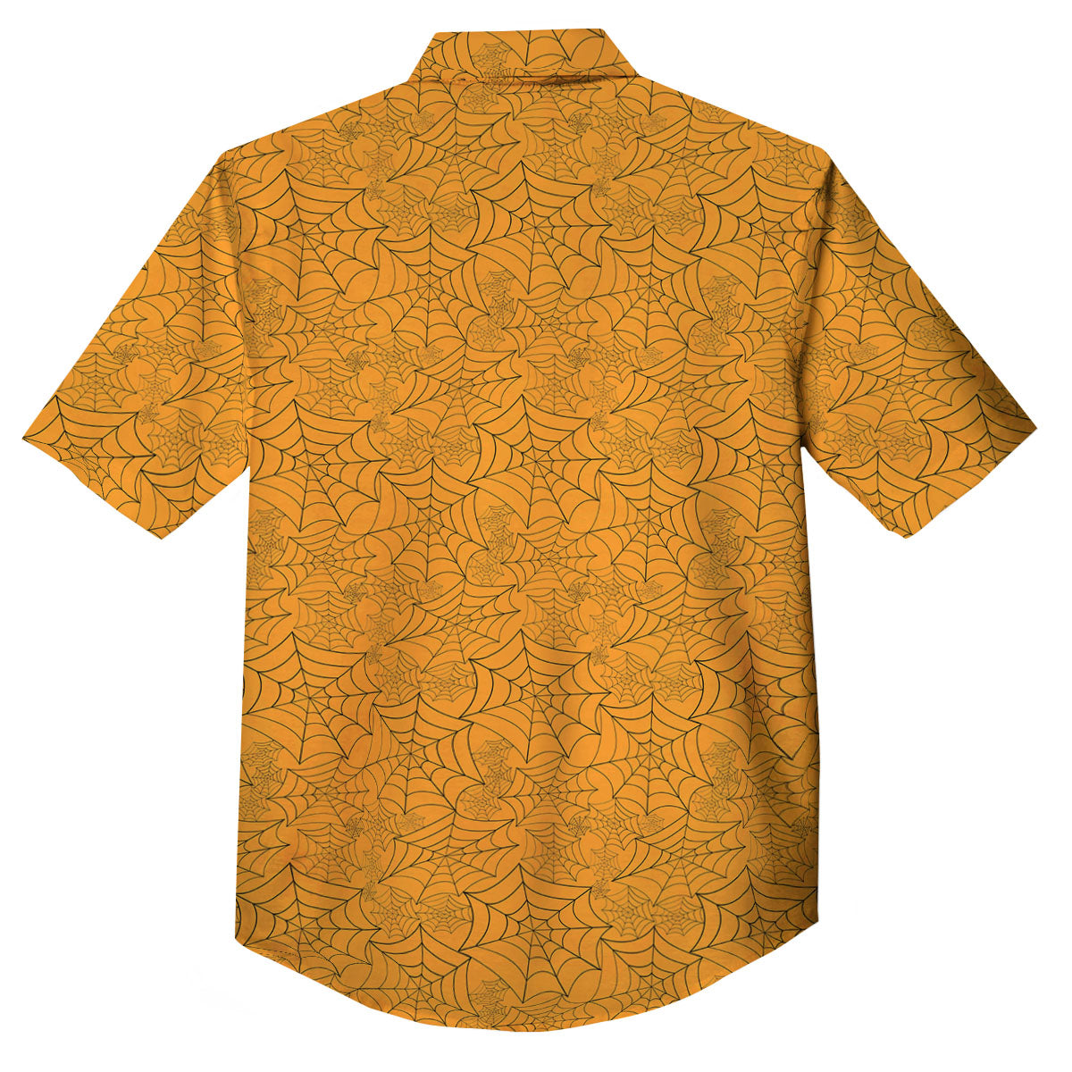 Cobweb Horror Print Button Up Shirt-grizzshop