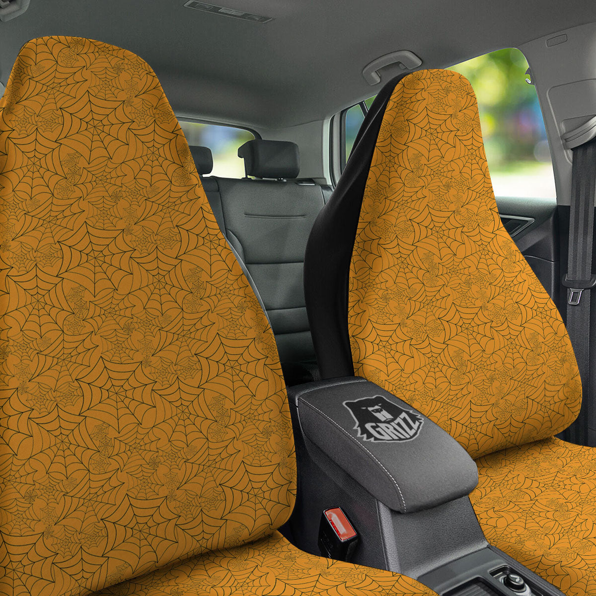 Cobweb Horror Print Car Seat Covers-grizzshop