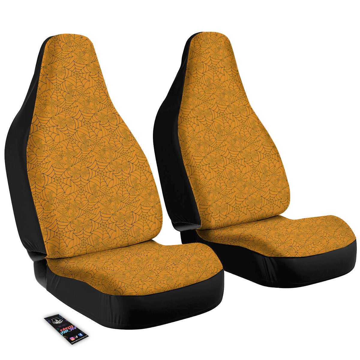 Cobweb Horror Print Car Seat Covers-grizzshop