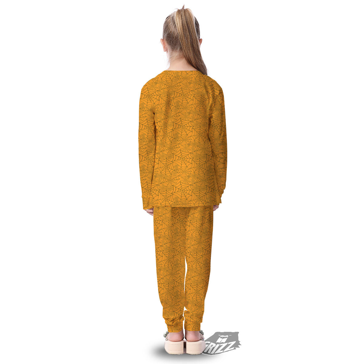 Cobweb Horror Print Kid's Pajamas-grizzshop