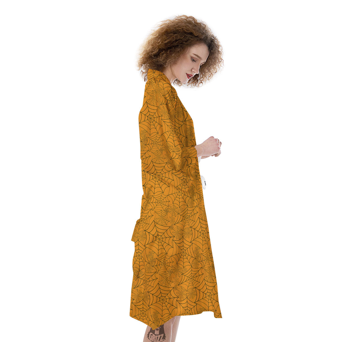 Cobweb Horror Print Kimono-grizzshop