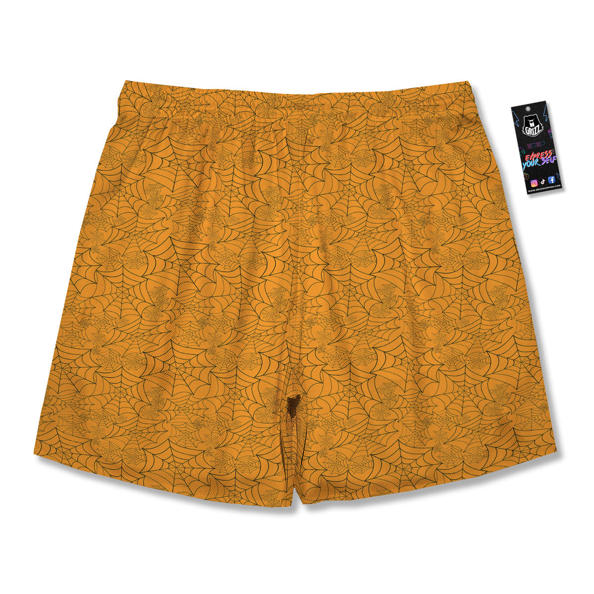 Cobweb Horror Print Men's Running Shorts-grizzshop