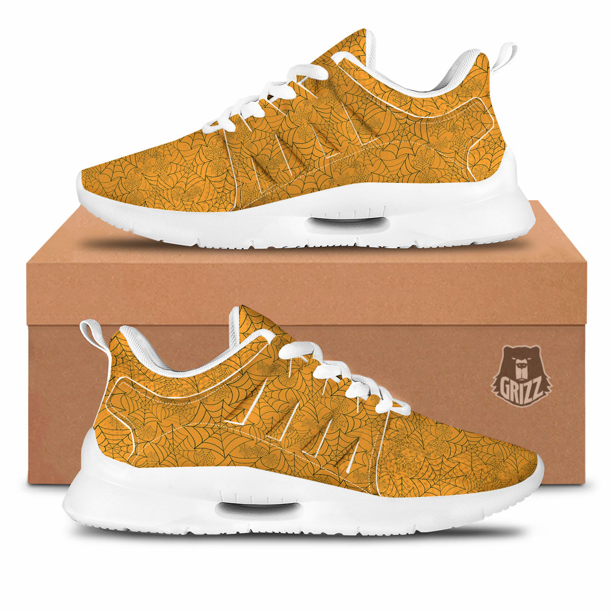 Cobweb Horror Print Tennis Shoes-grizzshop