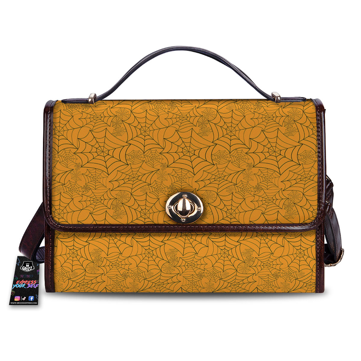 Cobweb Horror Print Women's Satchel Bag-grizzshop