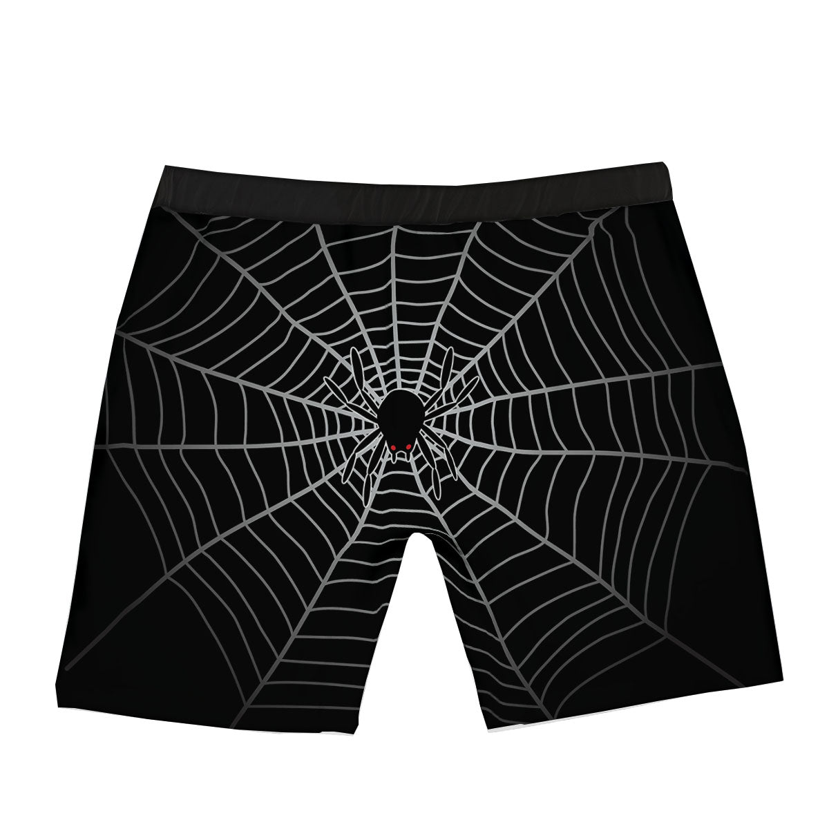 Cobweb White And Black Print Boxer Briefs-grizzshop