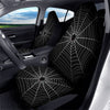 Cobweb White And Black Print Car Seat Covers-grizzshop