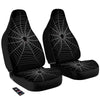 Cobweb White And Black Print Car Seat Covers-grizzshop