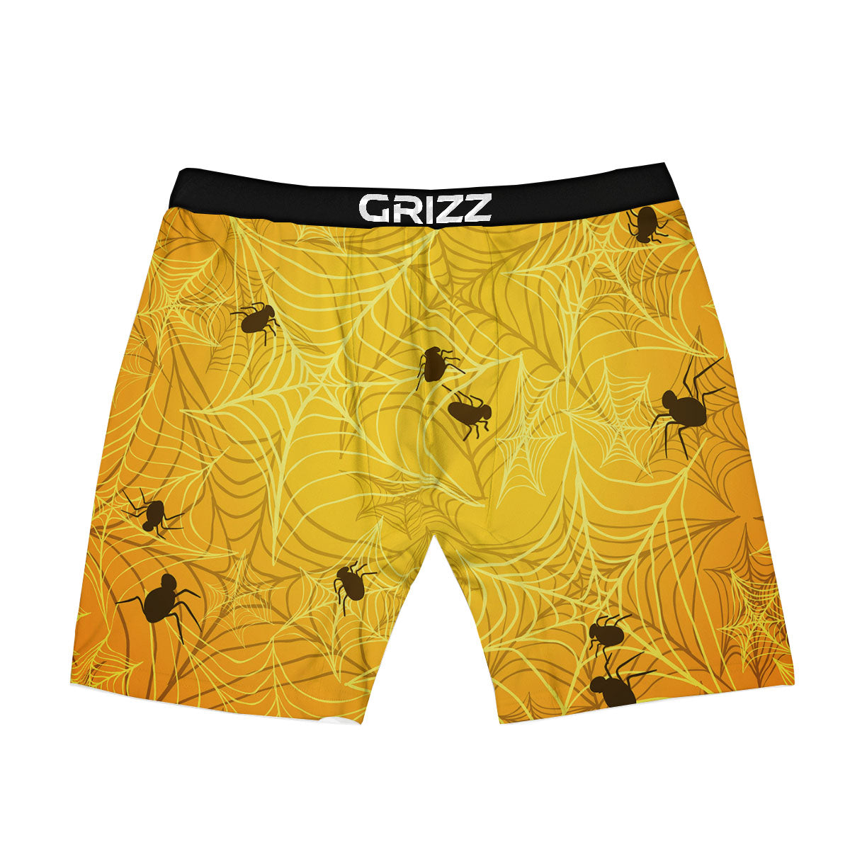 Cobweb Yellow Print Boxer Briefs-grizzshop