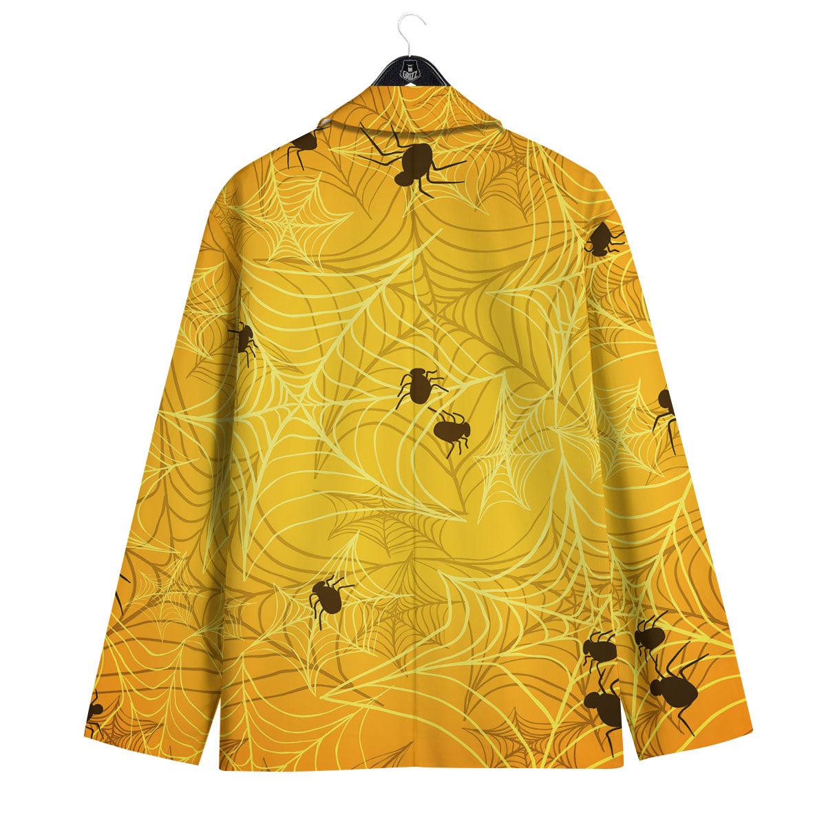 Cobweb Yellow Print Men's Sport Coat-grizzshop