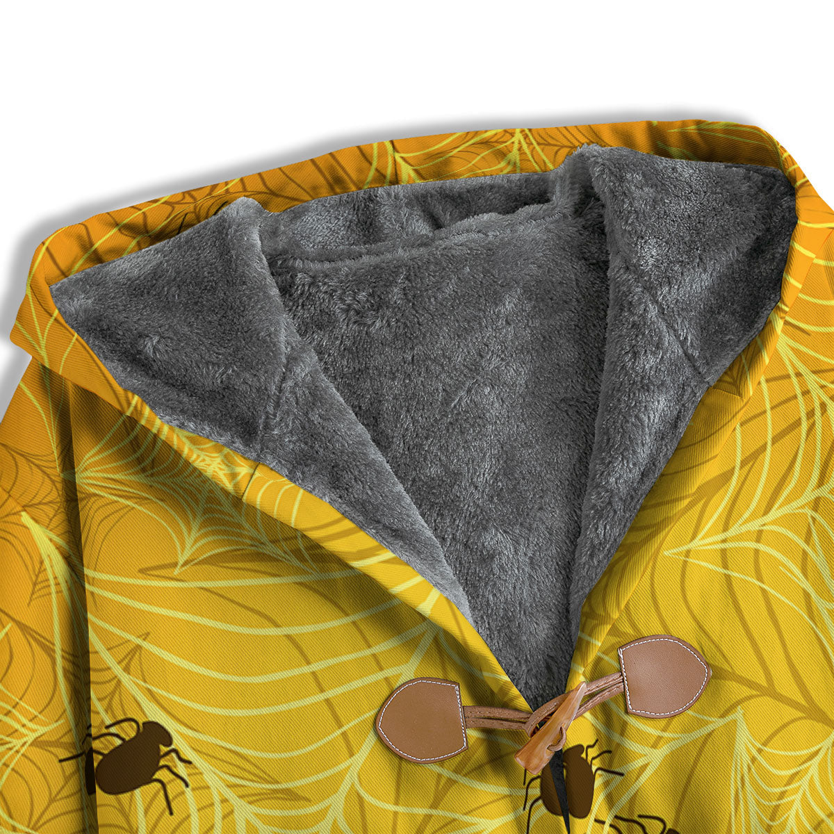 Cobweb Yellow Print Men's Windbreaker Jacket-grizzshop