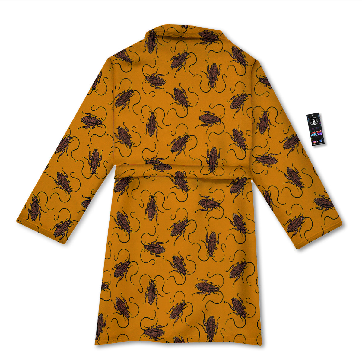 Cockroach Orange Print Pattern Bathrobe-grizzshop