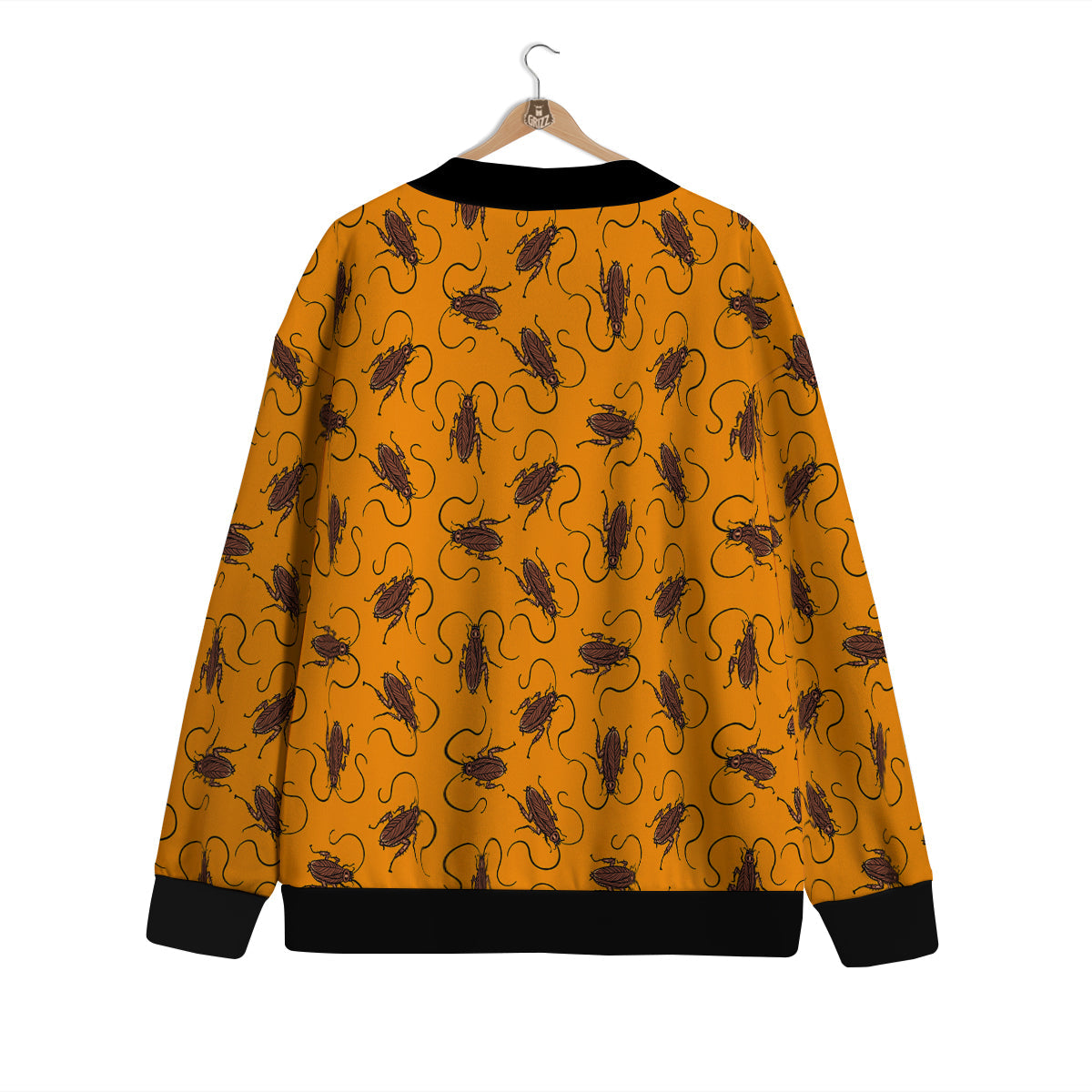 Cockroach Orange Print Pattern Cardigan-grizzshop