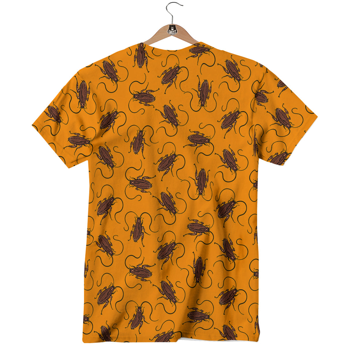 Cockroach Orange Print Pattern T-Shirt-grizzshop