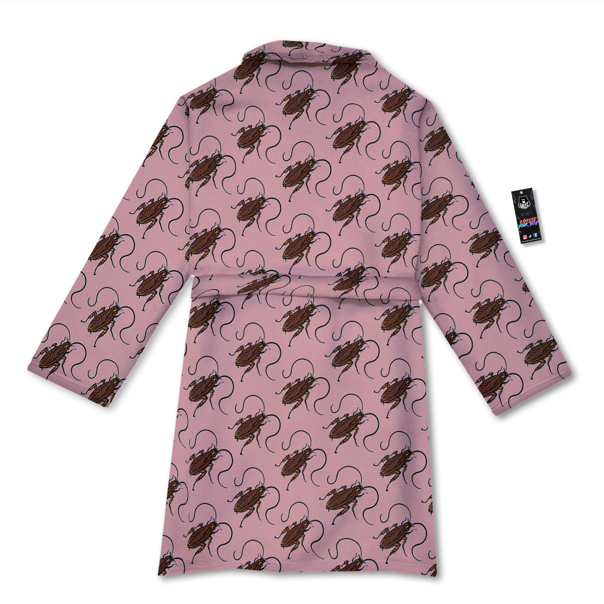 Cockroach Pink Print Pattern Bathrobe-grizzshop