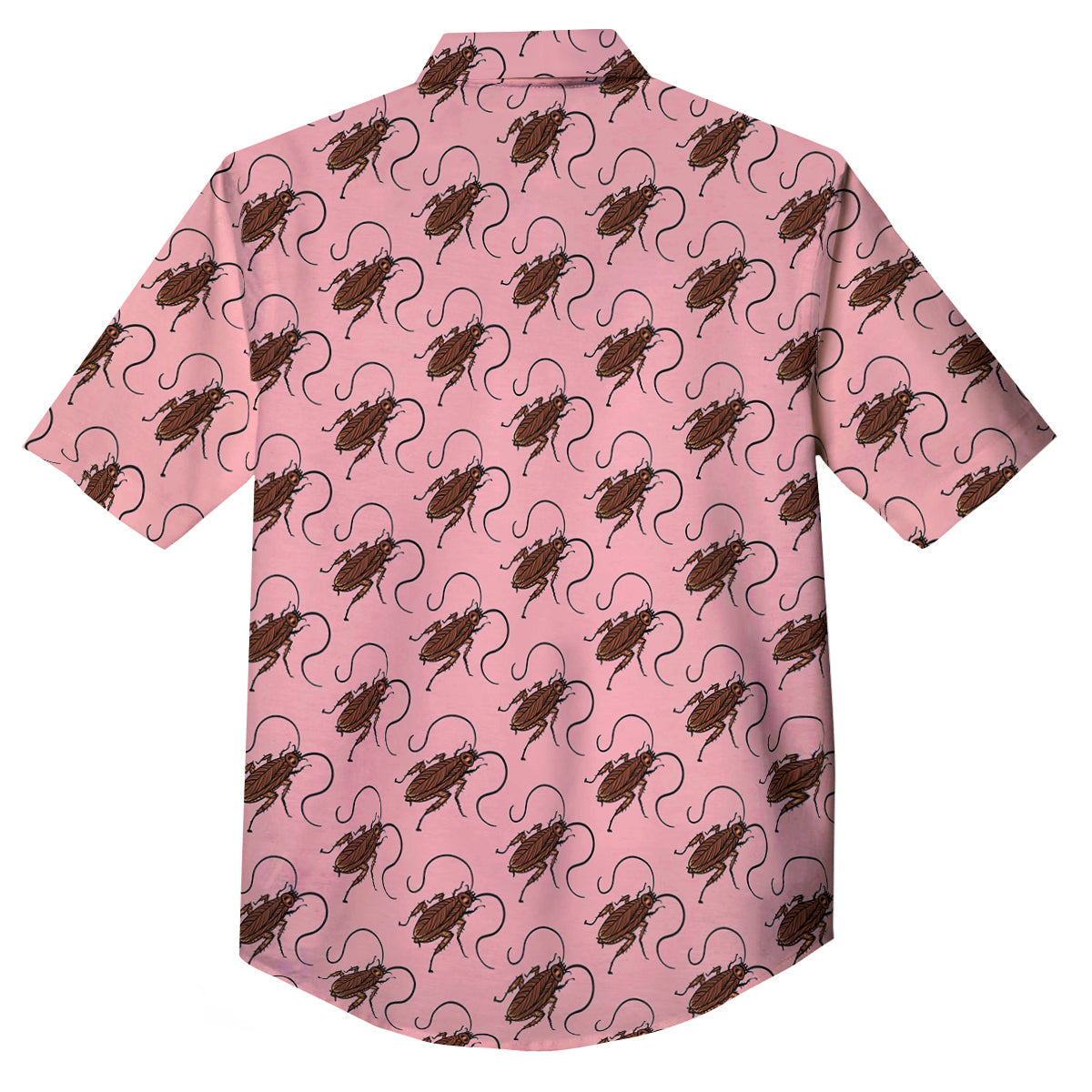 Cockroach Pink Print Pattern Button Up Shirt-grizzshop
