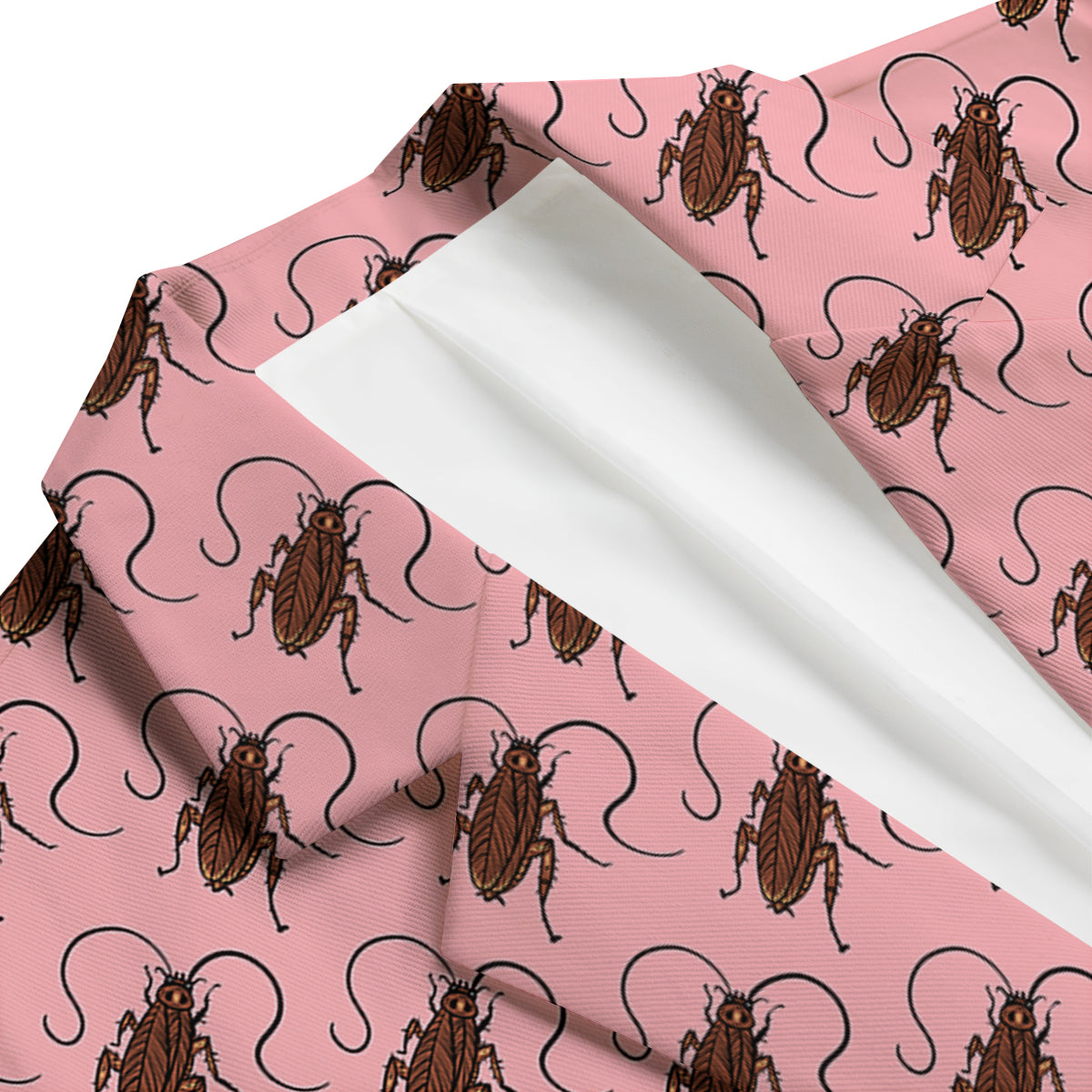 Cockroach Pink Print Pattern Men's Blazer-grizzshop