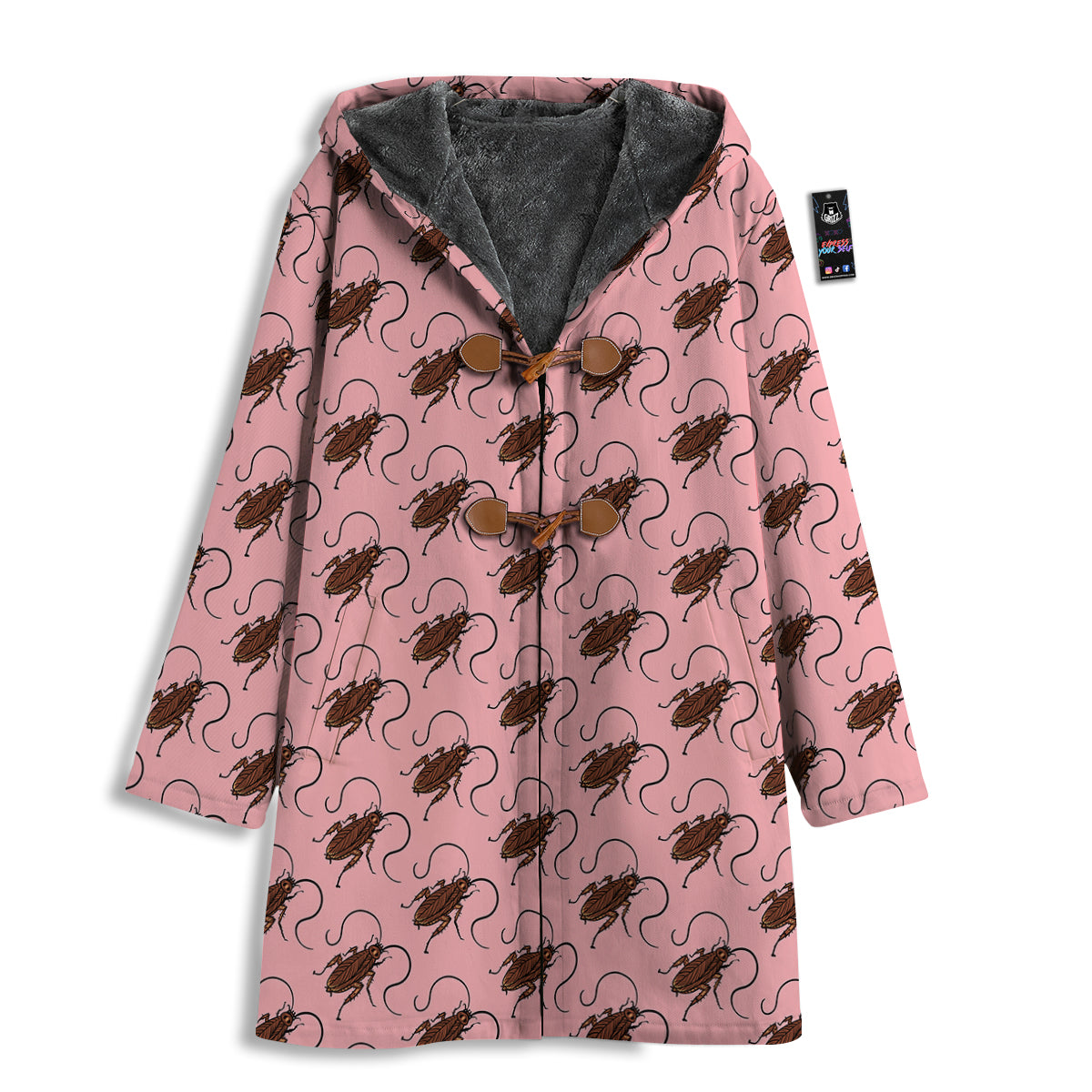 Cockroach Pink Print Pattern Men's Windbreaker Jacket-grizzshop