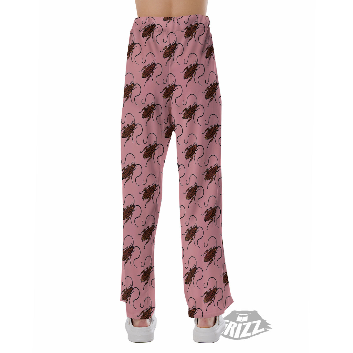 Cockroach Pink Print Pattern Pajama Pants-grizzshop