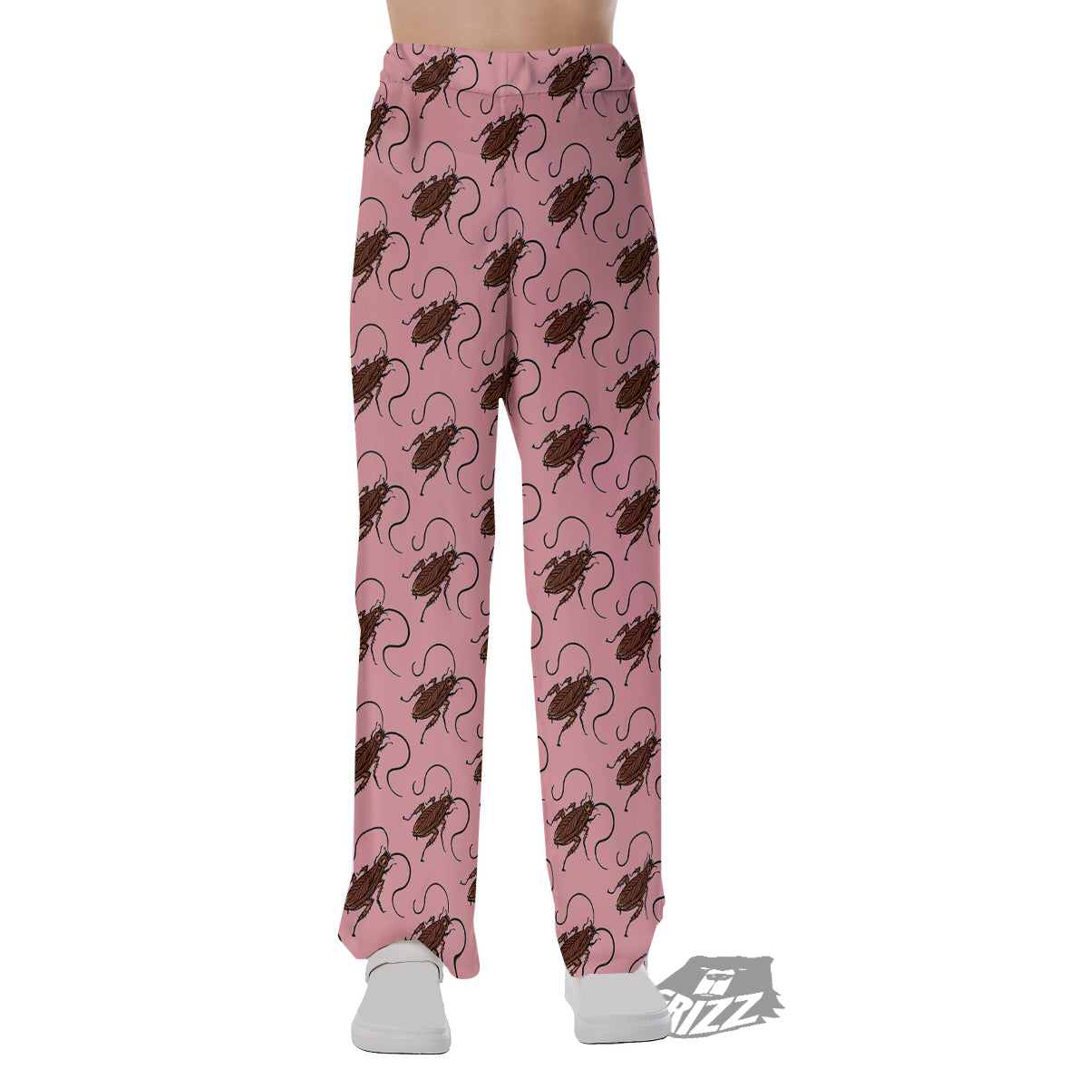 Cockroach Pink Print Pattern Pajama Pants-grizzshop