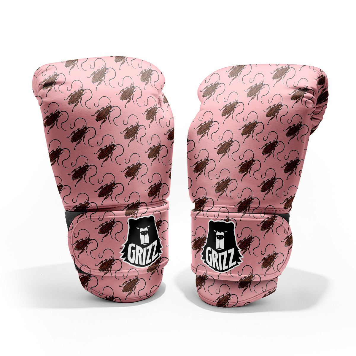 Cockroach Pink Print Pattern Sparring Gloves-grizzshop