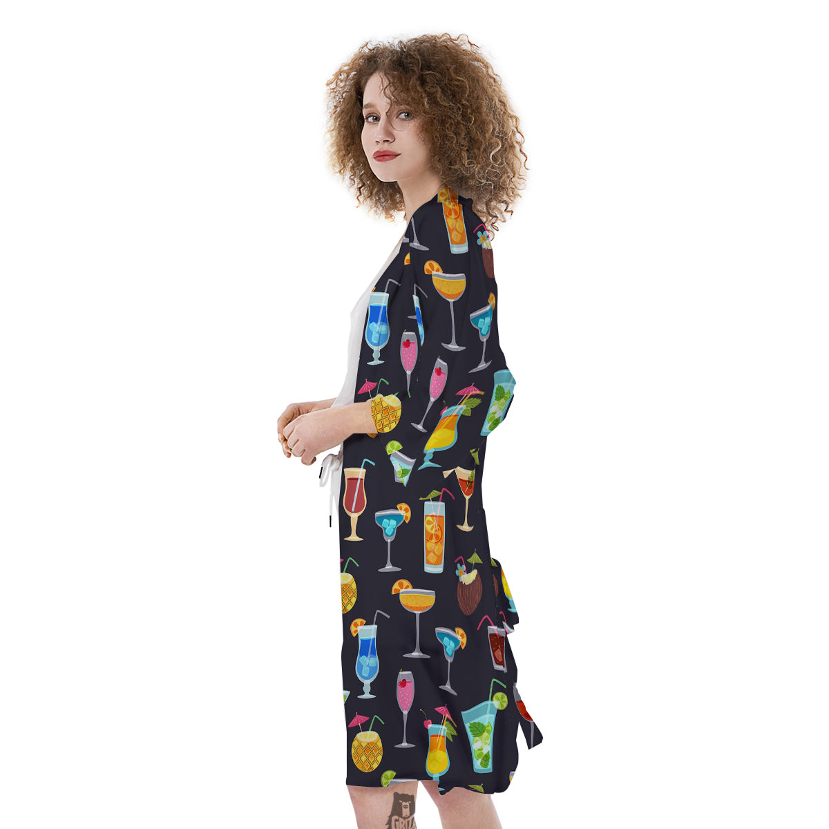 Cocktail Exotic Print Pattern Kimono-grizzshop