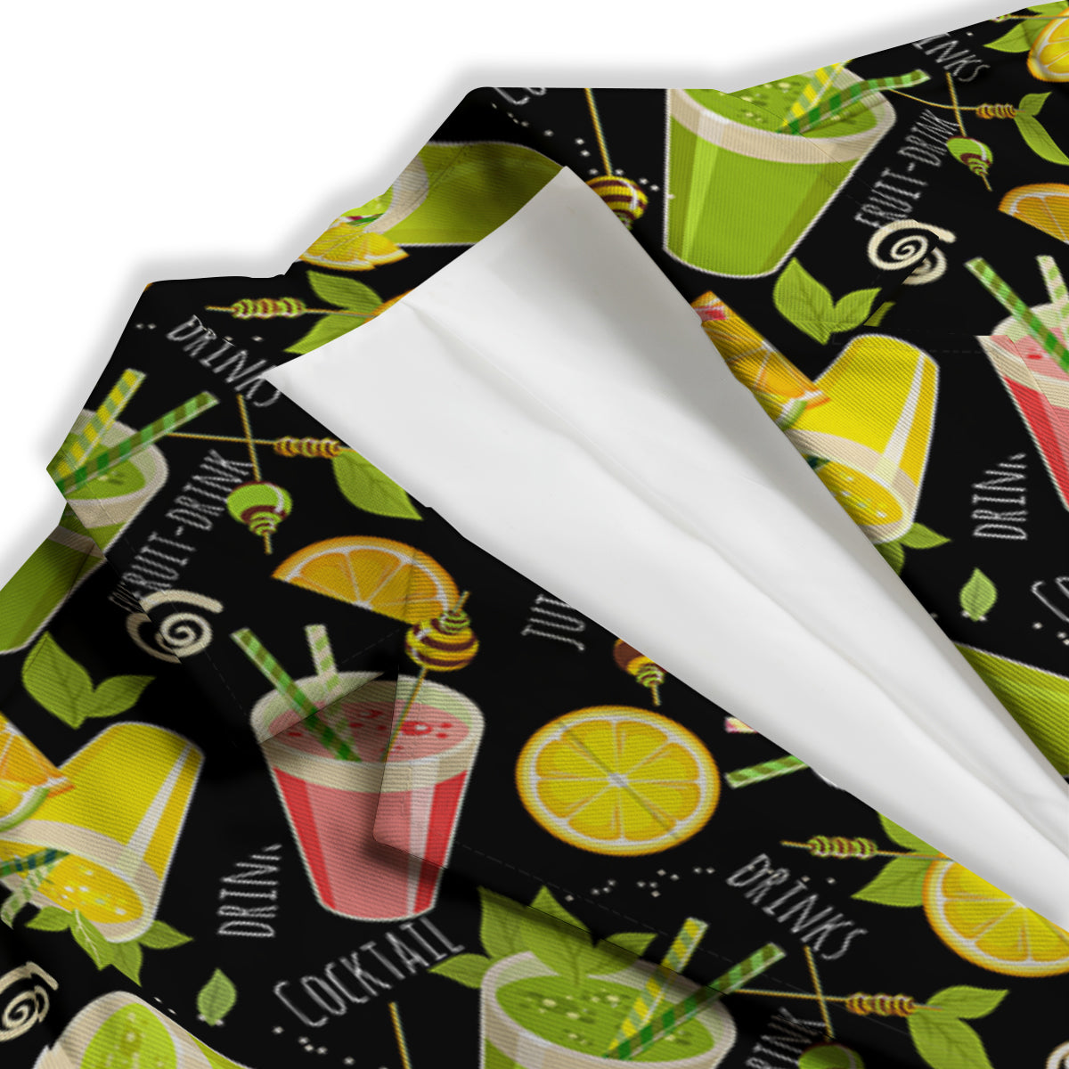 Cocktail Lemon Print Pattern Women's Blazer-grizzshop