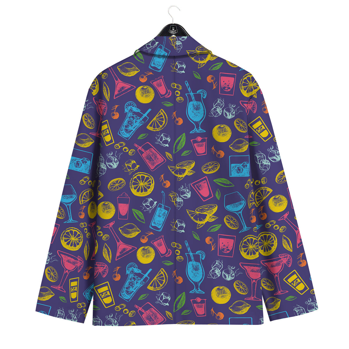 Cocktail Watercolor Print Pattern Men's Sport Coat-grizzshop