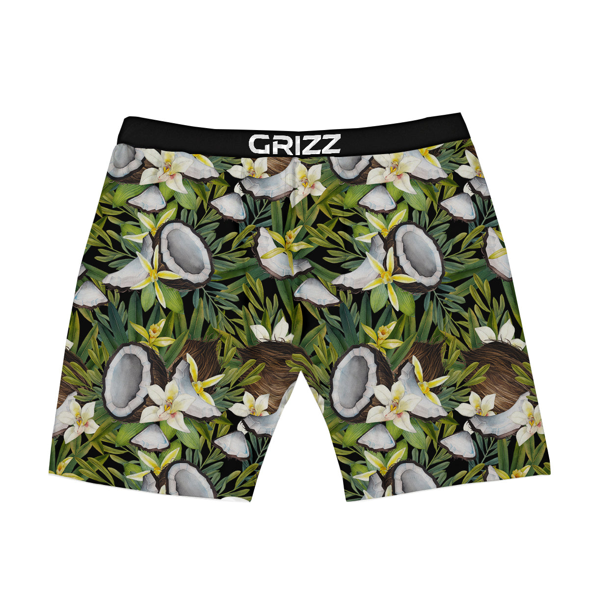 Coconut And Vanilla Flower Print Pattern Boxer Briefs-grizzshop