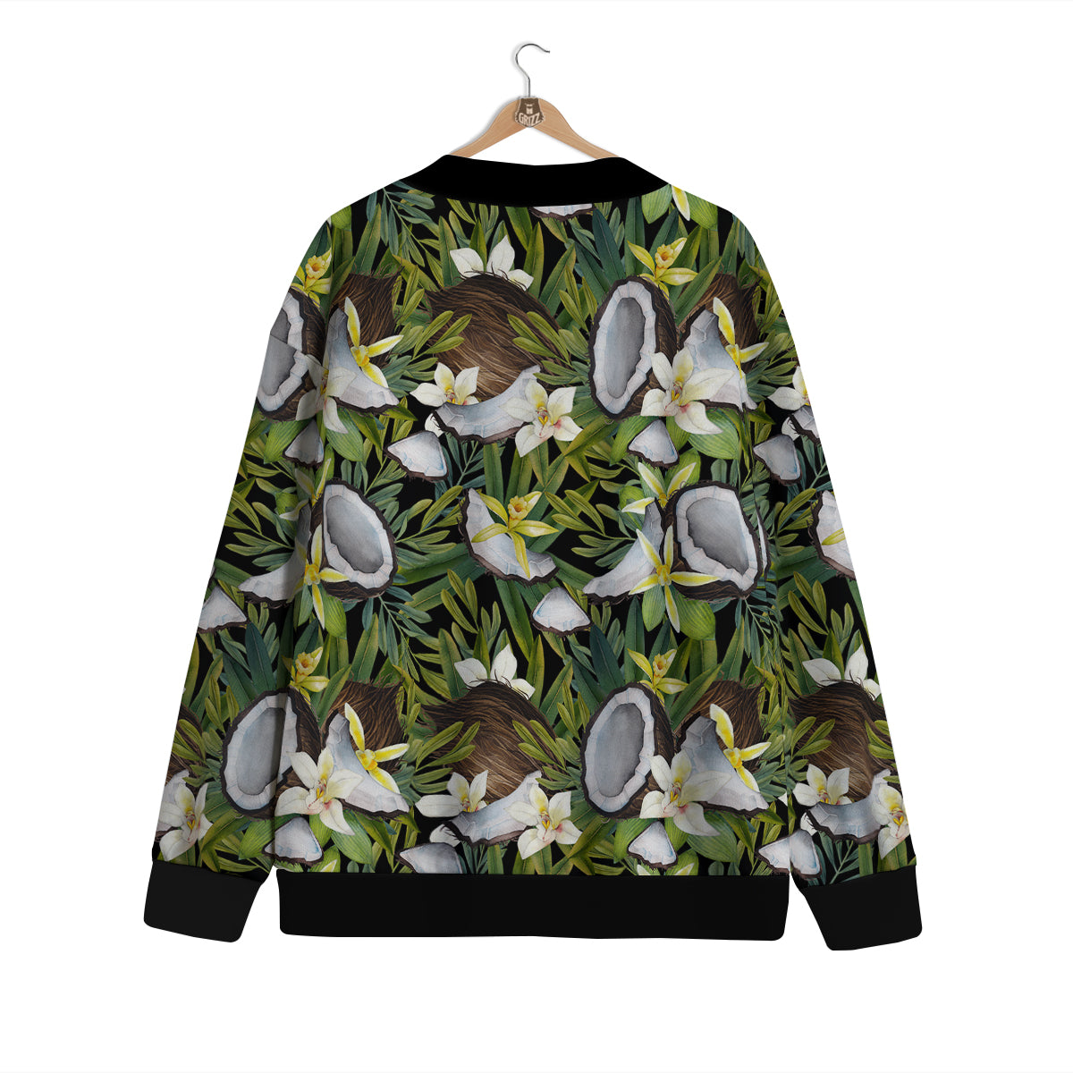 Coconut And Vanilla Flower Print Pattern Cardigan-grizzshop