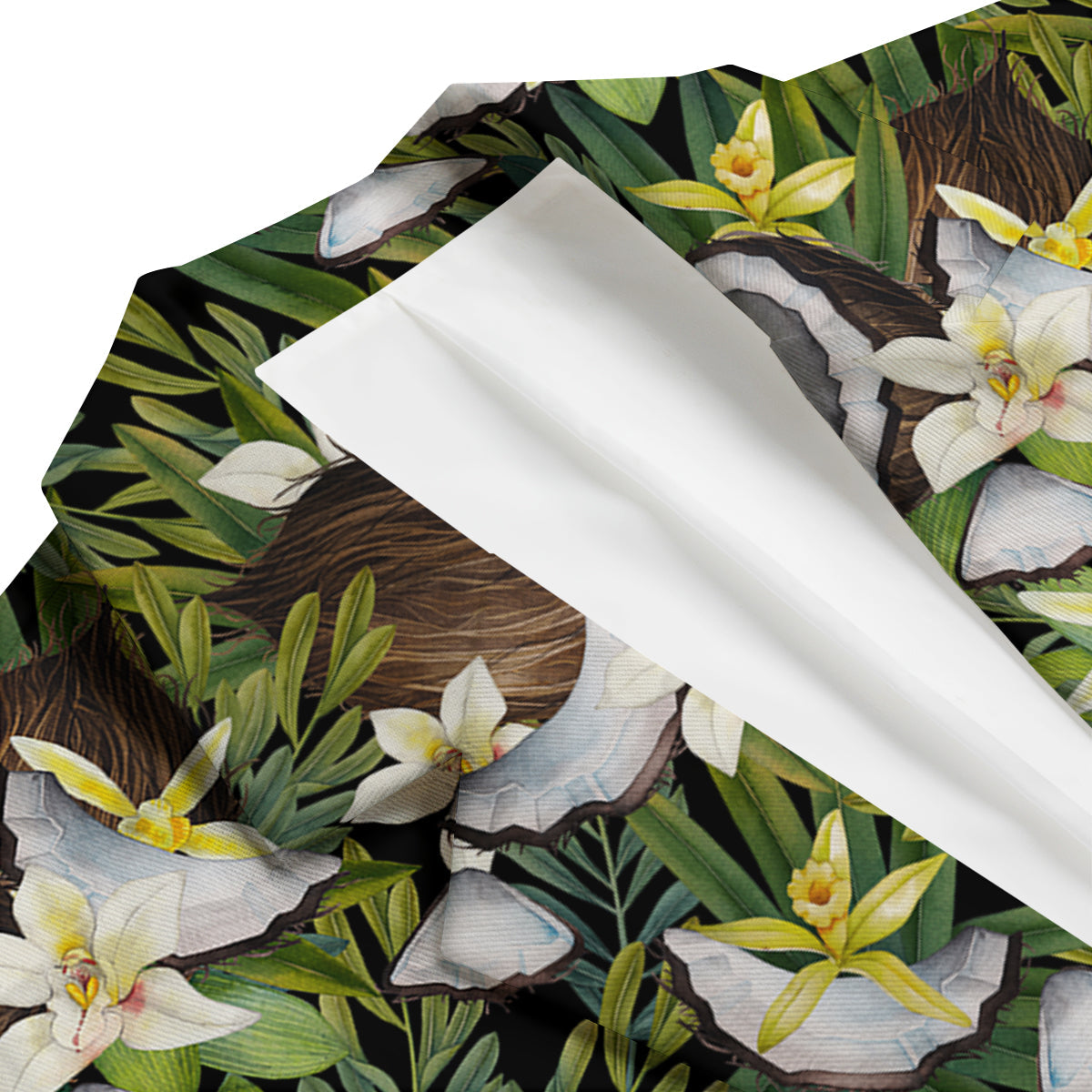 Coconut And Vanilla Flower Print Pattern Men's Blazer-grizzshop