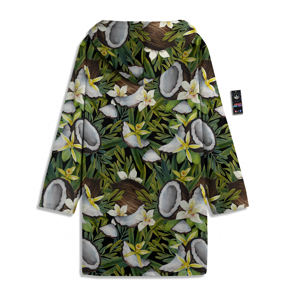 Coconut And Vanilla Flower Print Pattern Men's Windbreaker Jacket-grizzshop