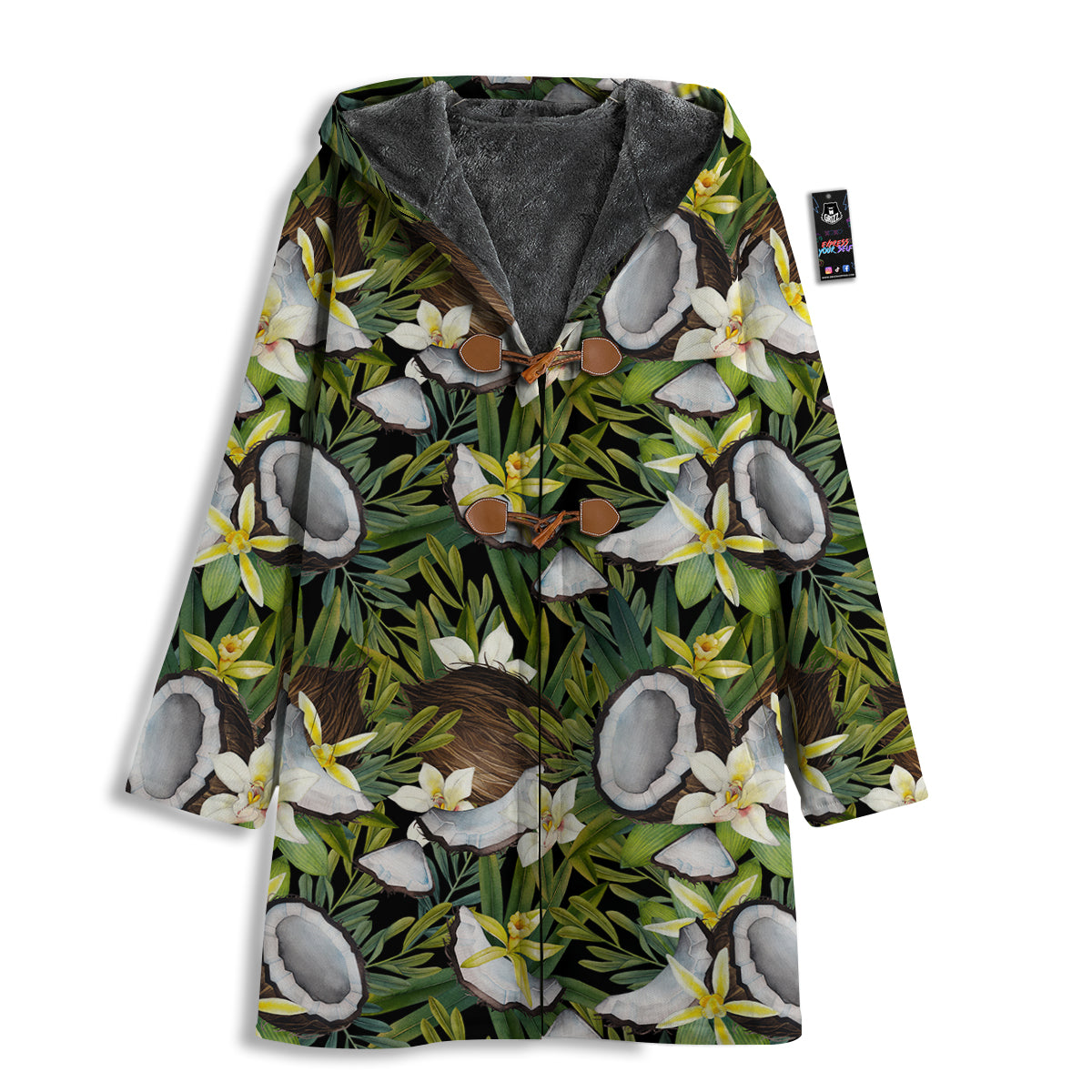 Coconut And Vanilla Flower Print Pattern Men's Windbreaker Jacket-grizzshop