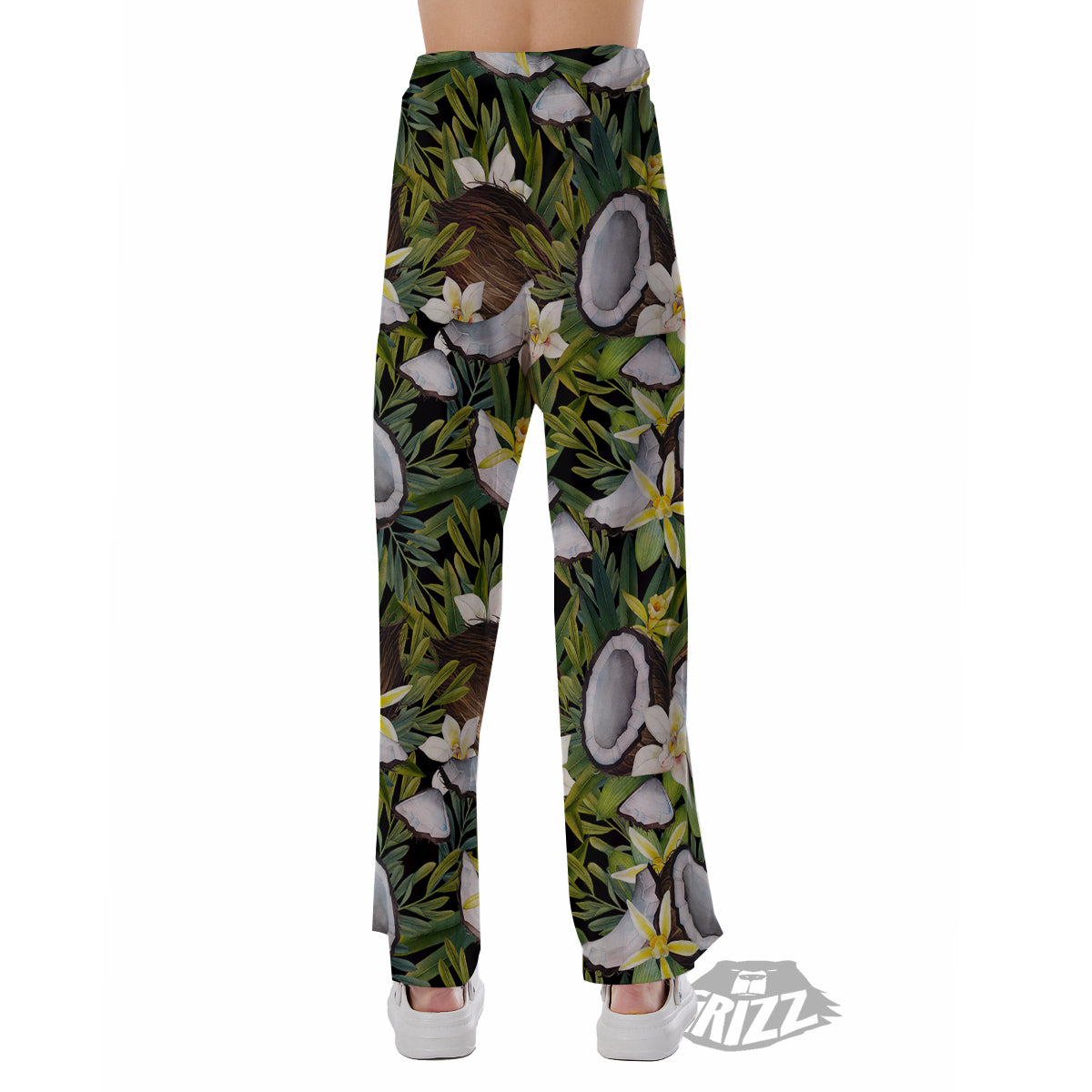 Coconut And Vanilla Flower Print Pattern Pajama Pants-grizzshop