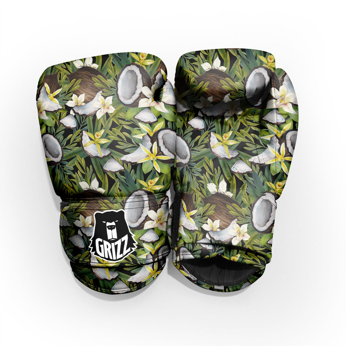 Coconut And Vanilla Flower Print Pattern Pro Boxing Glove