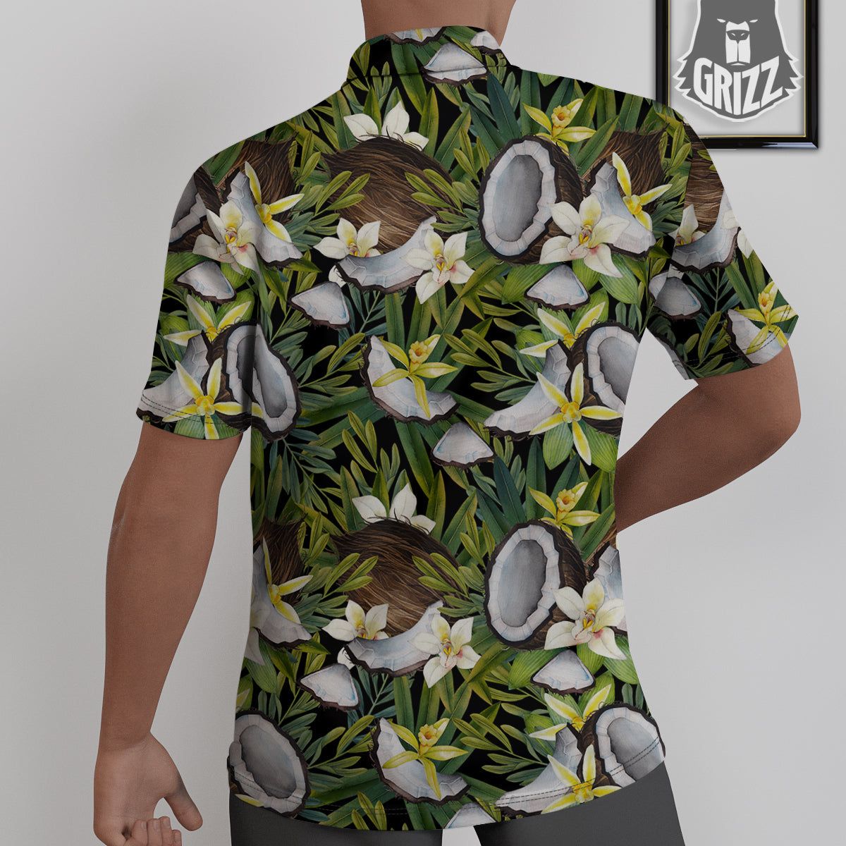 Coconut And Vanilla Flower Print Pattern Untucked Shirts-grizzshop