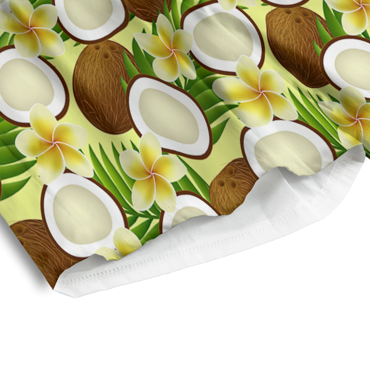 Coconut Beige Print Pattern Men's Athletic Shorts