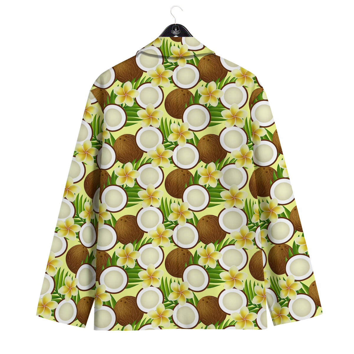 Coconut Beige Print Pattern Men's Sport Coat-grizzshop