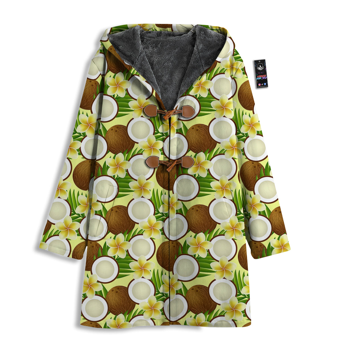 Coconut Beige Print Pattern Men's Windbreaker Jacket-grizzshop
