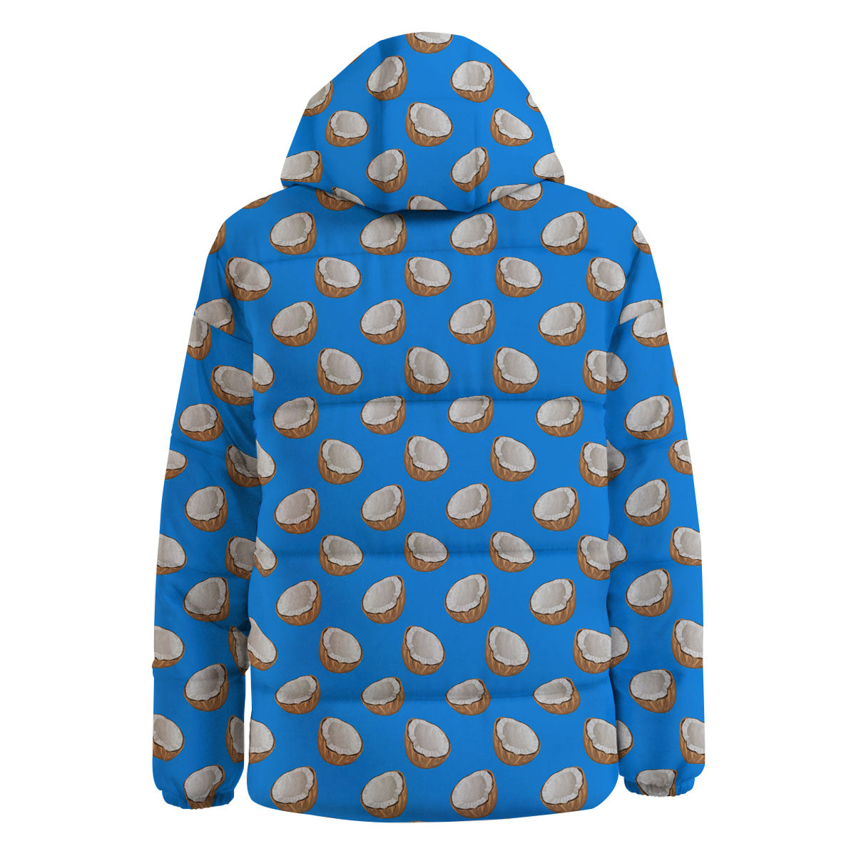 Coconut Blue Print Pattern Down Jacket-grizzshop