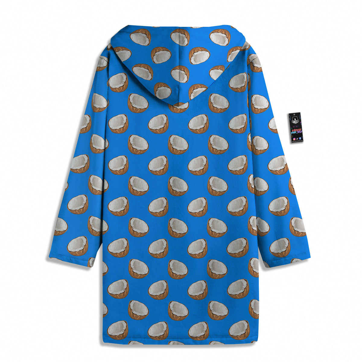 Coconut Blue Print Pattern Men's Windbreaker Jacket-grizzshop