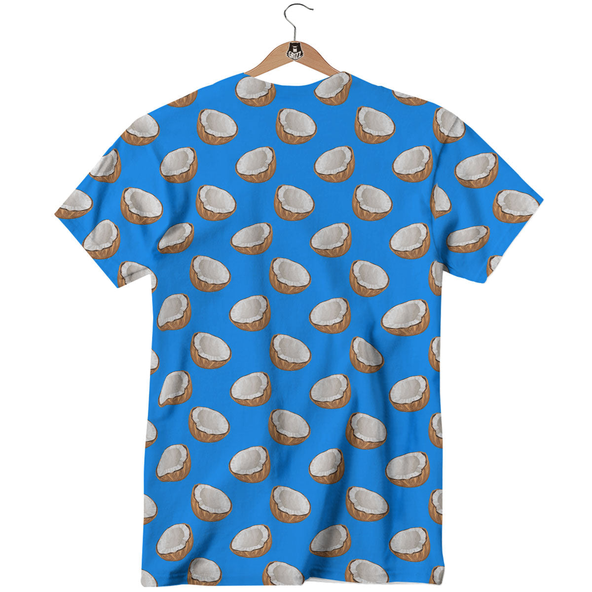 Coconut Blue Print Pattern T-Shirt-grizzshop