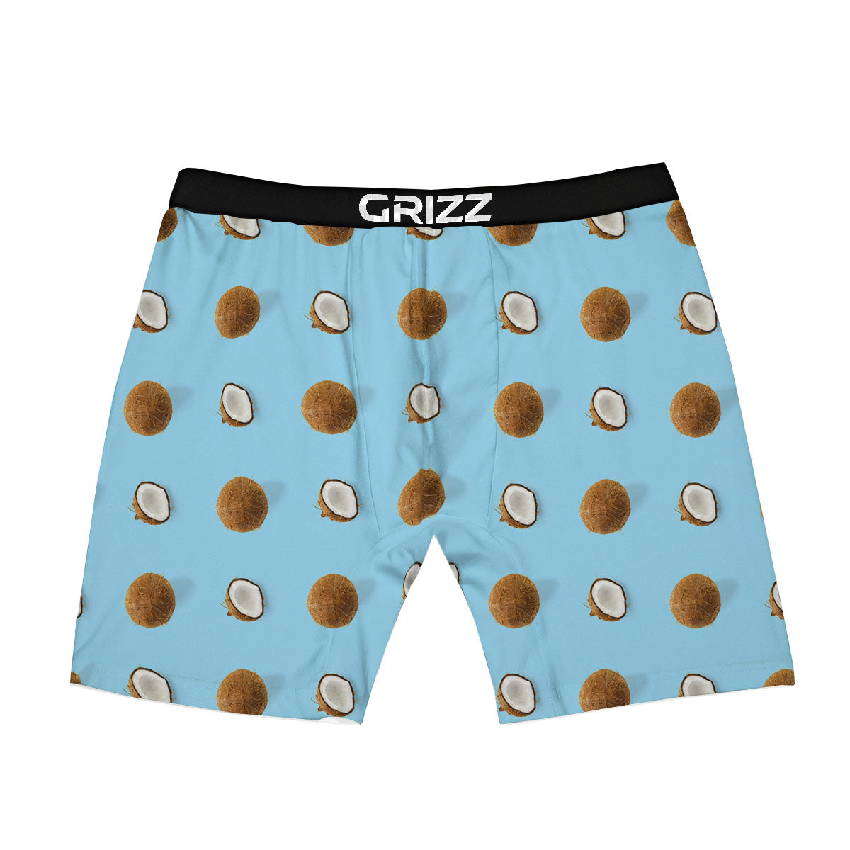 Coconut Blue Summer Print Pattern Boxer Briefs-grizzshop